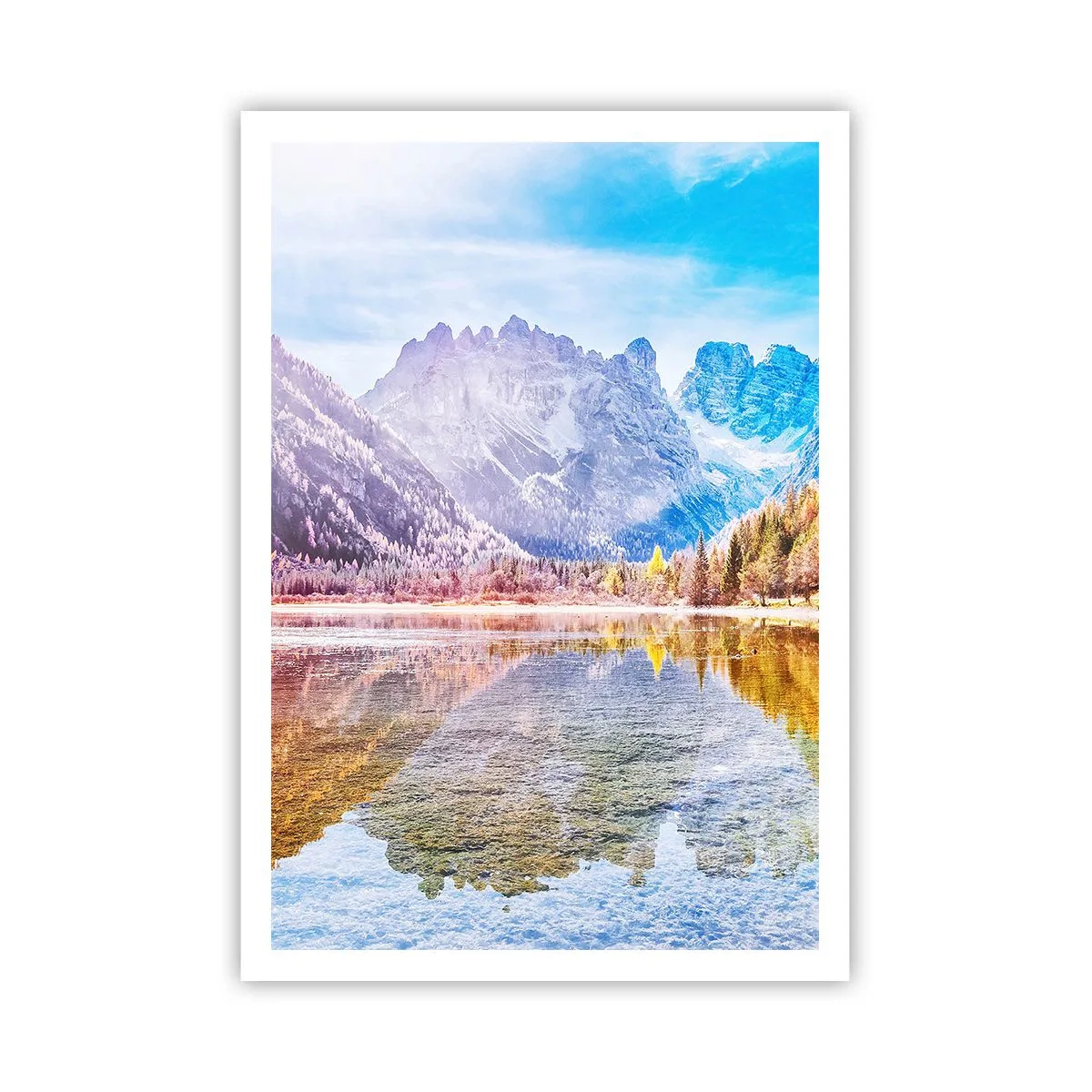 Affiche - Poster - C'est déjà le printemps à la montagne - 70x100 cm