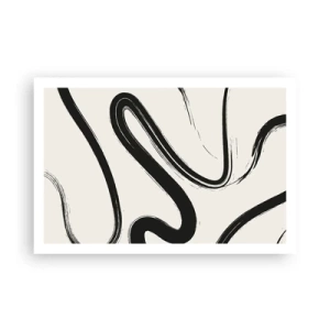 Affiche - Poster - Fantaisie en noir et blanc - 91x61 cm