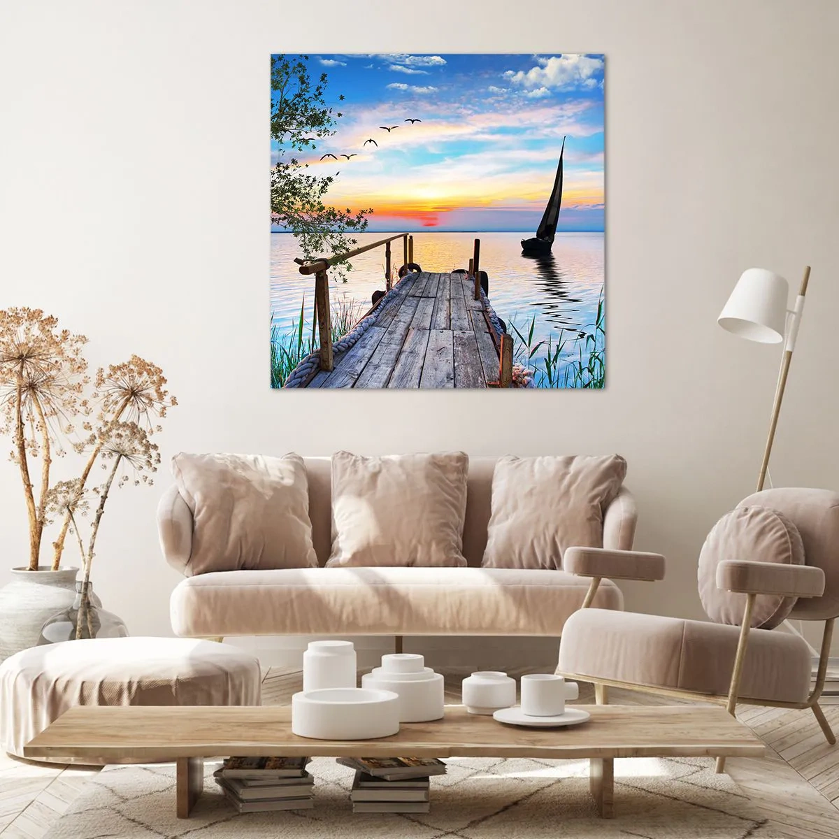 Impression sur toile - Image sur toile - Bonsoir! - 30x30 cm