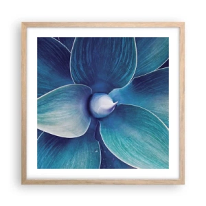 Affiche dans un chêne clair - Poster - Le bleu du ciel - 50x50 cm