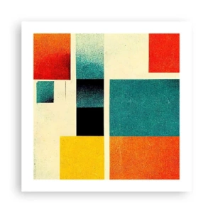 Affiche - Poster - Abstraction géométrique – bonne énergie - 50x50 cm