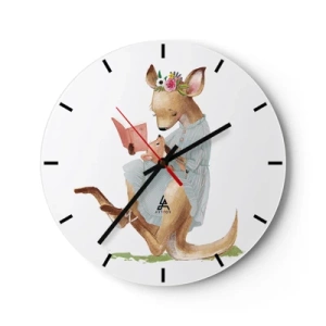 Horloge murale - Pendule murale - Lis-moi maman - 40x40 cm