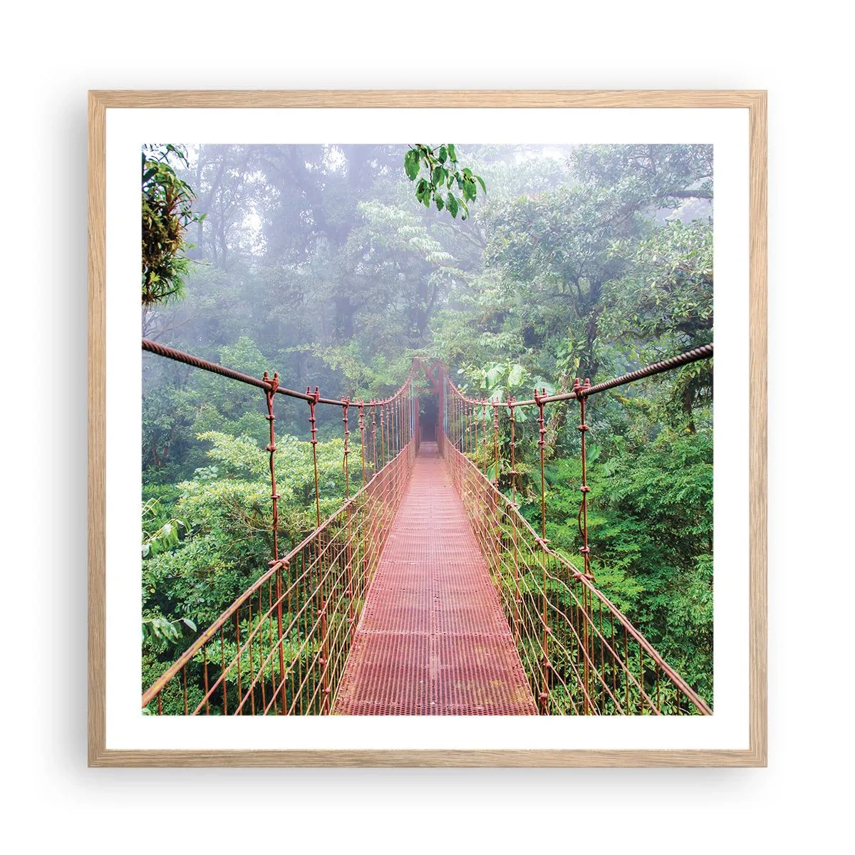 Affiche dans un chêne clair - Poster - Suspendu sur les couronnes - 60x60 cm