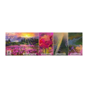 Échantillon de Papier Peint Premium Sand - Dans la vallée à l'abri du soleil - Abstraction, Paysage, Fleurs - 100x30 cm