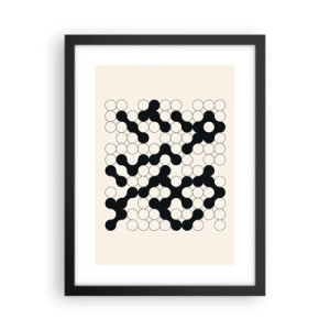 Affiche dans un cadre noir - Poster - Jeu chinois – variation - 30x40 cm