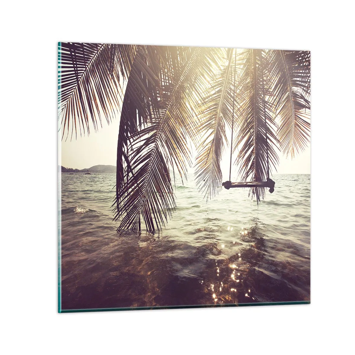 Impression sur verre - Image sur verre - Vous pouvez vous balancer dans les nuages à volonté - 70x70 cm