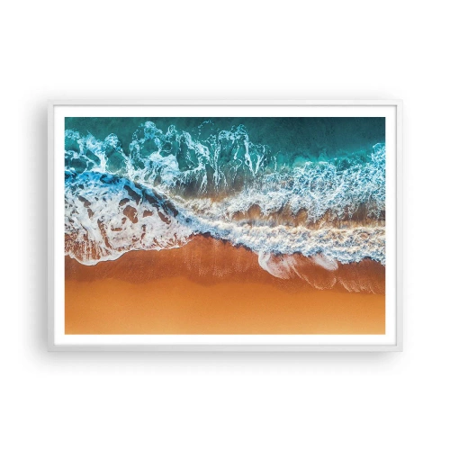 Affiche dans un cadre blanc - Poster - Toujours ensemble - 100x70 cm