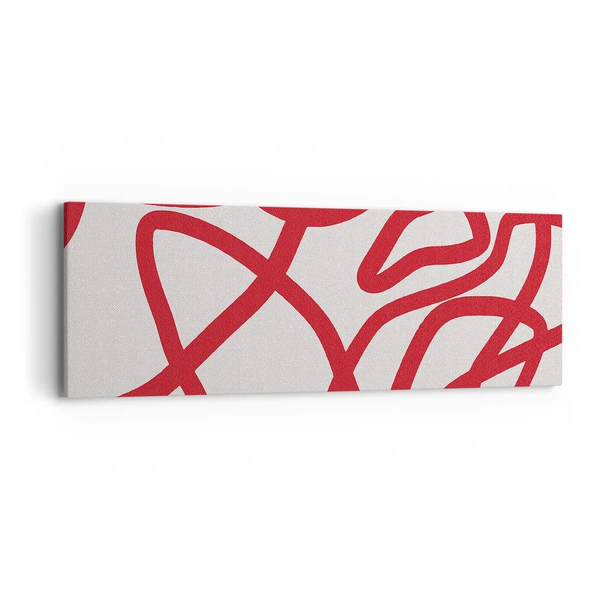 Impression sur toile - Image sur toile - Rouge sur blanc - 90x30 cm