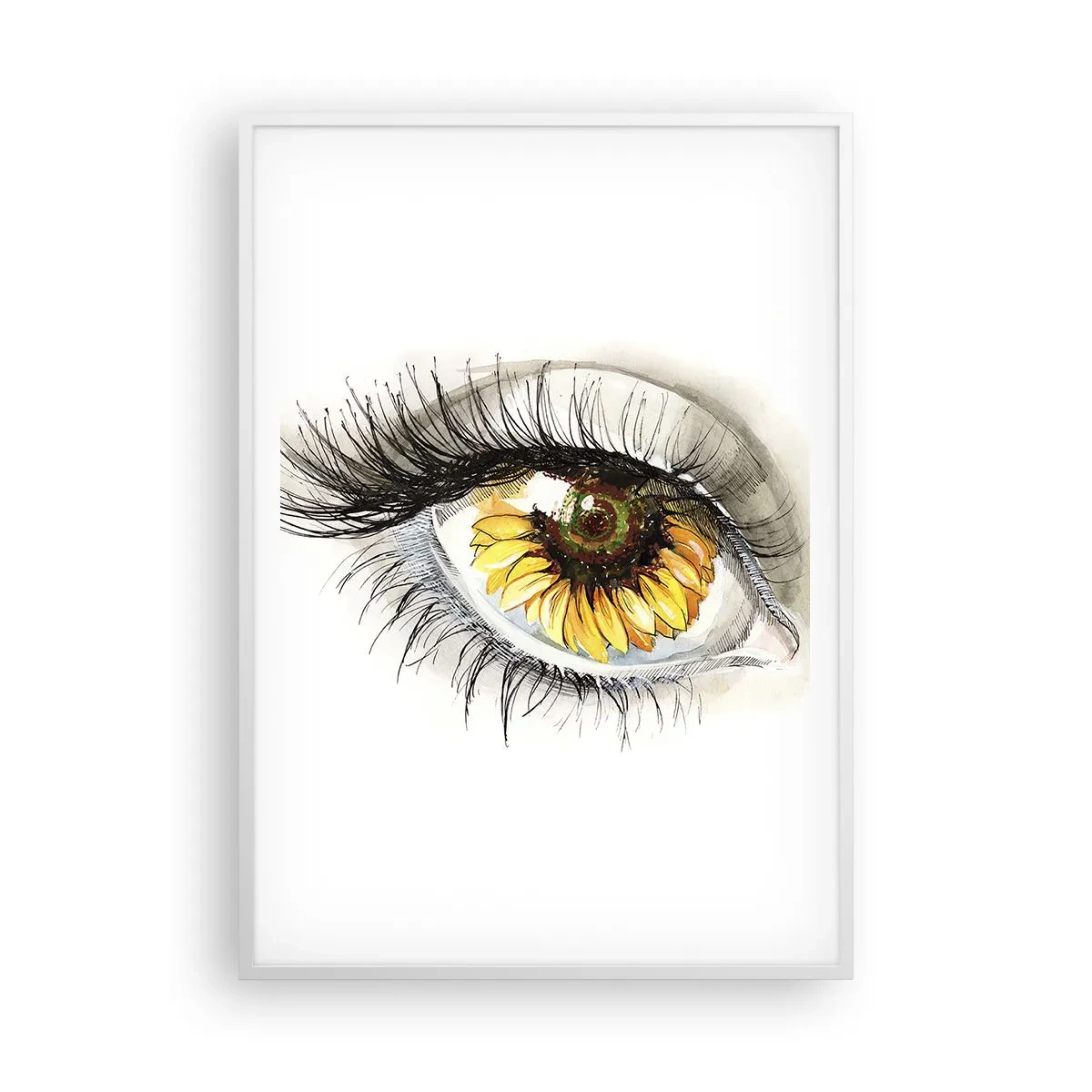 Affiche dans un cadre blanc - Poster - Un look aussi chaud que l'été - 70x100 cm