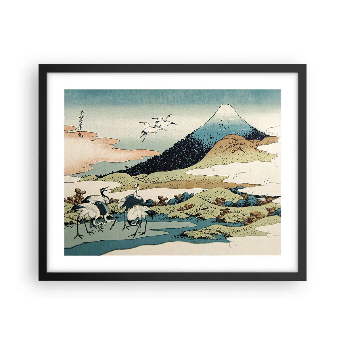 Affiche dans un cadre noir - Poster - Avec une âme japonnaise - 50x40 cm