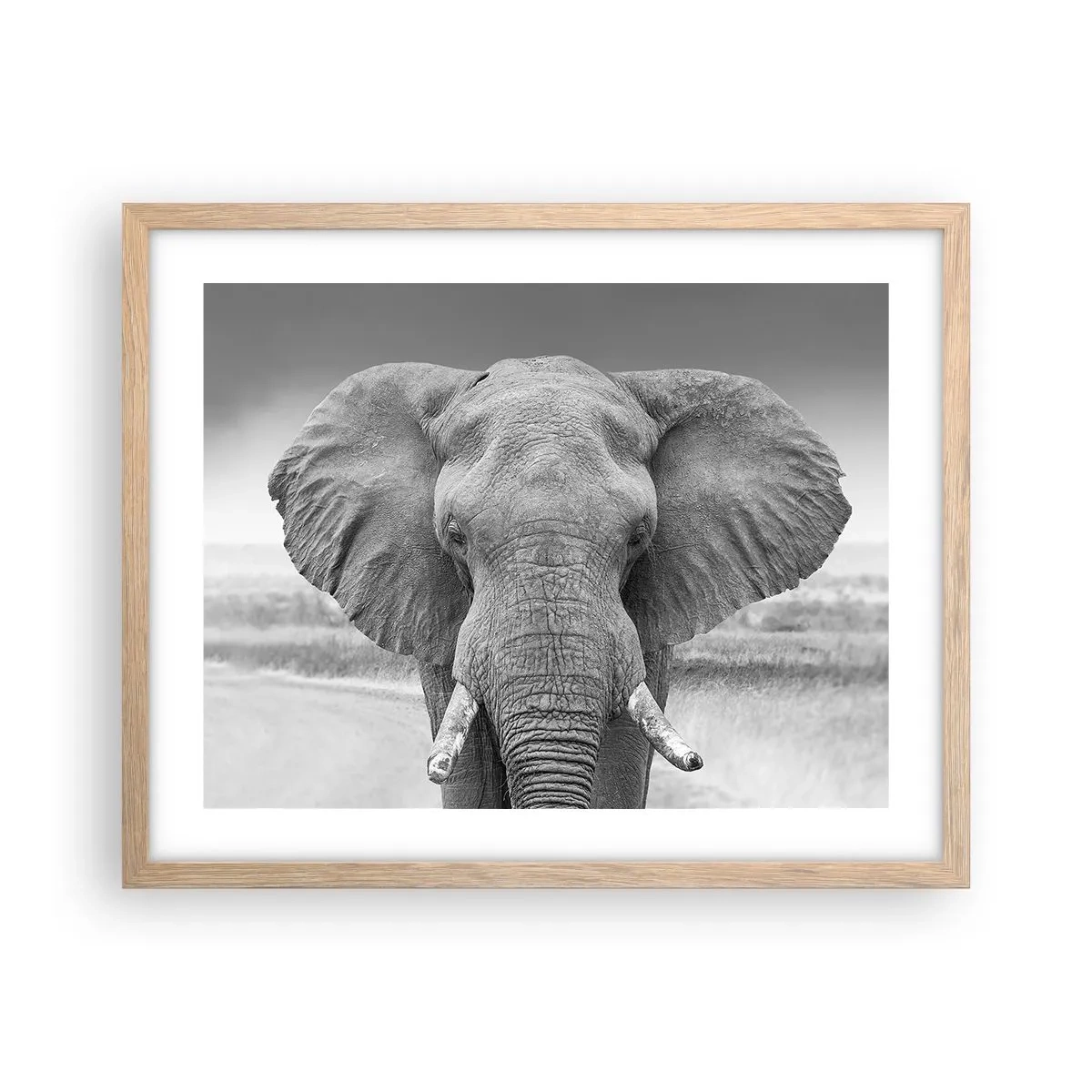 Affiche dans un chêne clair - Poster - Bienvenue dans mon monde - 50x40 cm