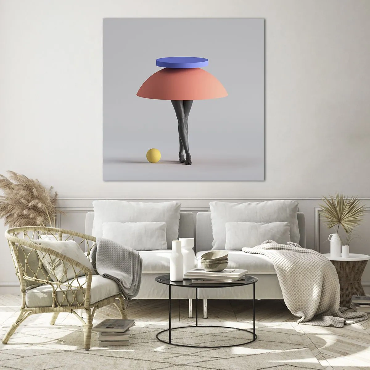 Impression sur verre - Image sur verre - Composition surréaliste - 30x30 cm