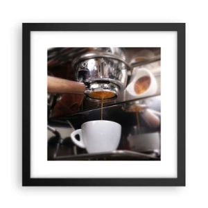 Affiche dans un cadre noir - Poster - Bon moment de la journée - 30x30 cm