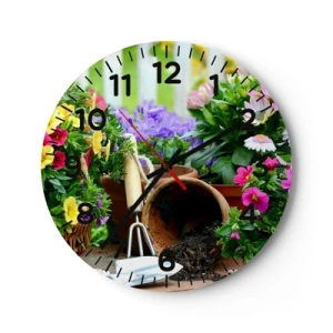 Horloge murale - Pendule murale - Le jardin de Zosia - 30x30 cm