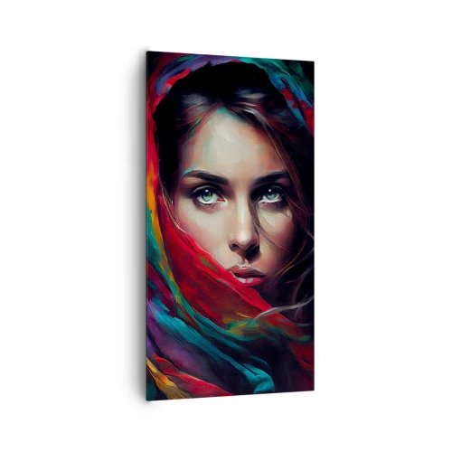 Impression sur toile - Image sur toile - Mystère aux yeux verts - 65x120 cm