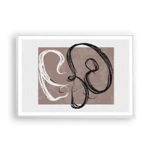 Affiche dans un cadre blanc - Poster - Composition – la recherche de la plénitude - 100x70 cm