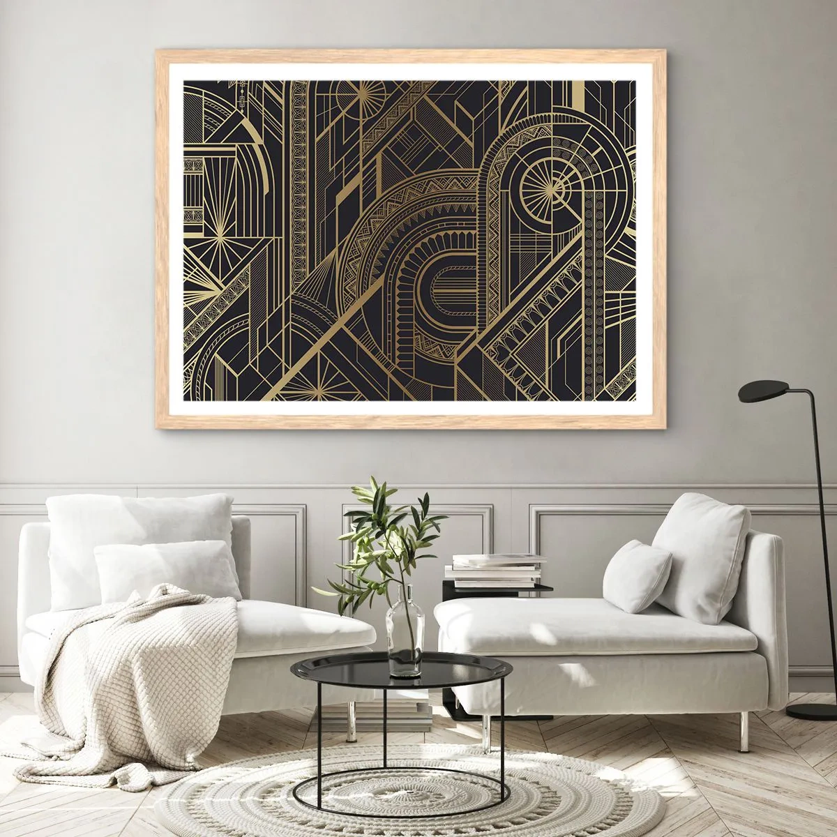 Affiche dans un chêne clair - Poster - Concept, idée, plan - 70x50 cm