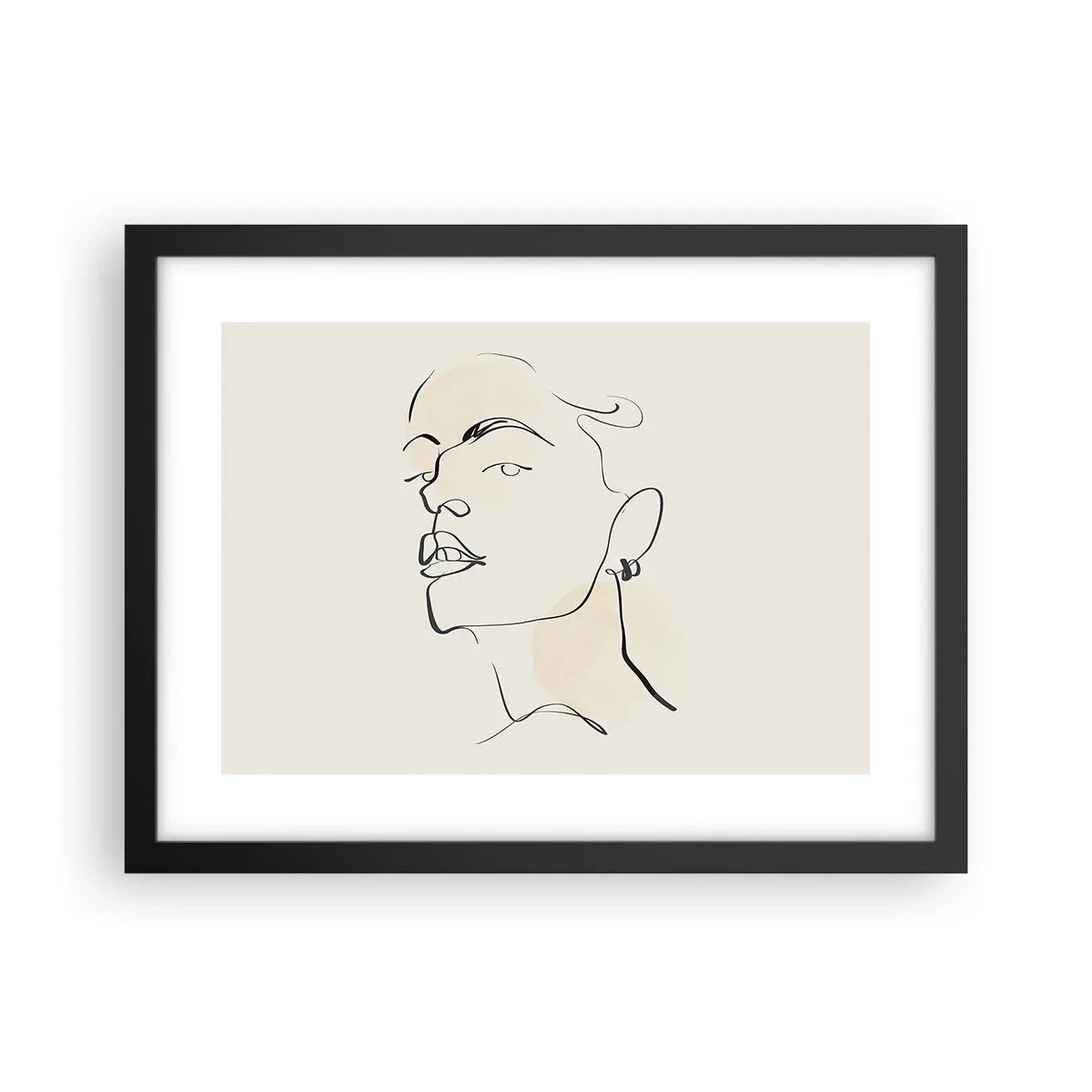 Affiche dans un cadre noir - Poster - Regard fier - 40x30 cm