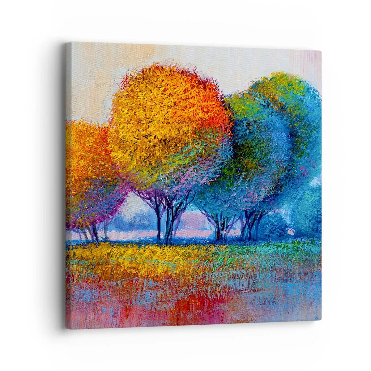 Impression sur toile - Image sur toile - Un bouquet de couleurs éclatantes - 30x30 cm