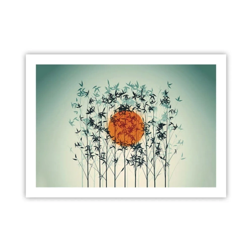 Affiche - Poster - Soleil japonnais - 70x50 cm