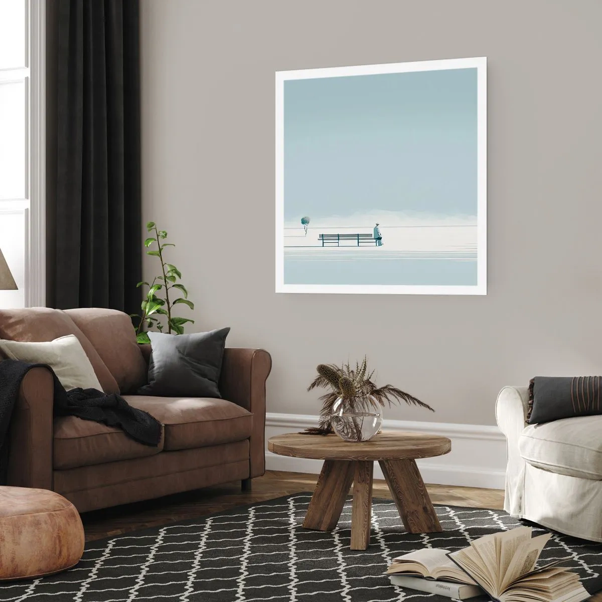 Affiche - Poster - Oui, j'attends. - 30x30 cm