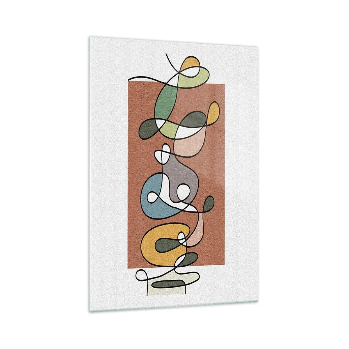 Impression sur verre - Image sur verre - Abstraction : danse colorée - 70x100 cm