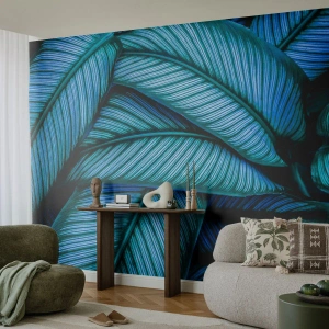 Papier Peint Photo Premium Canvas - Lignes de vie - Feuilles, Botanique, Plantes - 500x350 cm