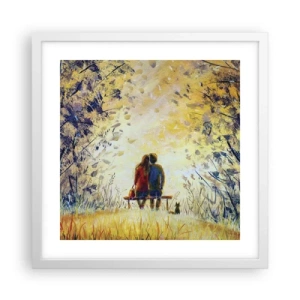 Affiche dans un cadre blanc - Poster - Moment magique - 40x40 cm