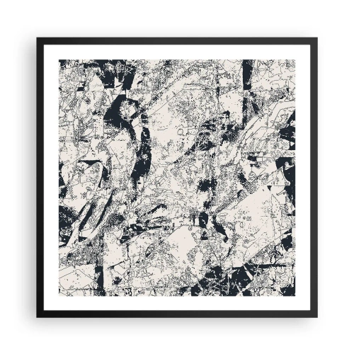 Affiche dans un cadre noir - Poster - Interpénétration des contraires - 60x60 cm