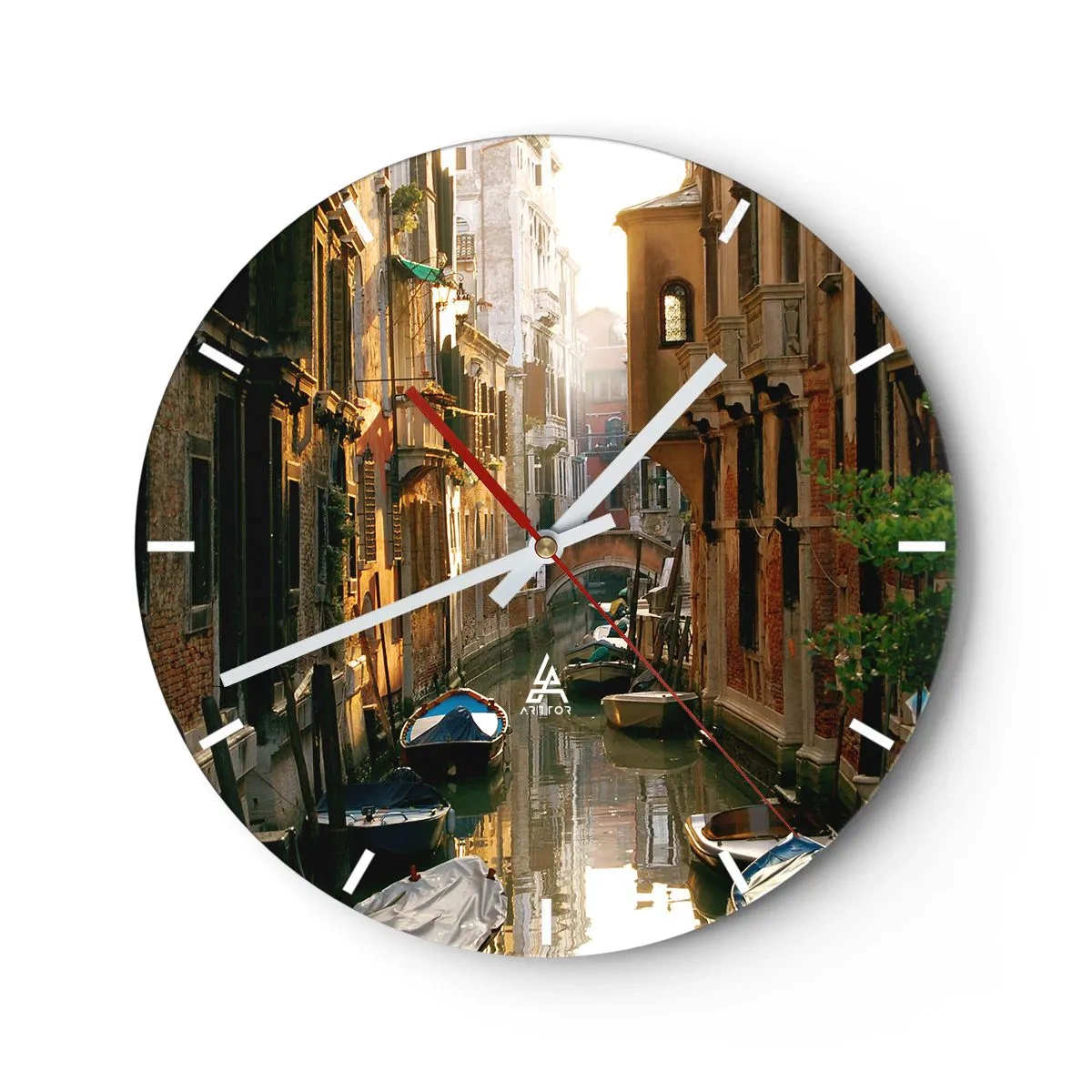 Horloge murale - Pendule murale - Dans une ruelle vénitienne - 40x40 cm