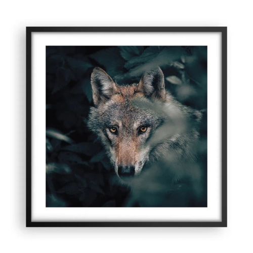 Affiche dans un cadre noir - Poster - Chasseur - 50x50 cm
