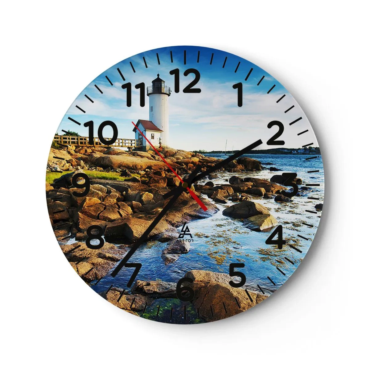 Horloge murale - Pendule murale - Revenez heureux, j'attends - 40x40 cm