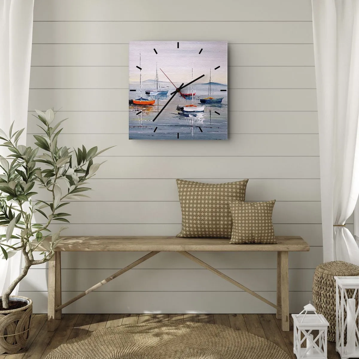 Horloge murale - Pendule murale - Un repos bien mérité - 30x30 cm