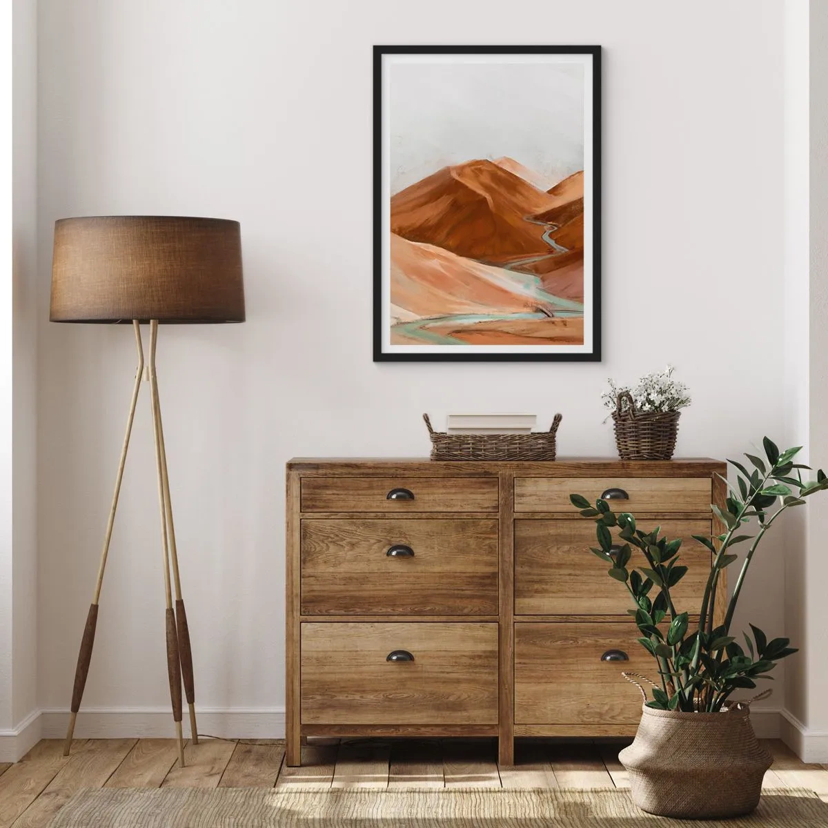 Affiche dans un cadre noir - Poster - A la source - 70x100 cm