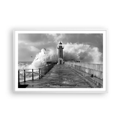 Affiche dans un cadre blanc - Poster - Sans peur - 91x61 cm