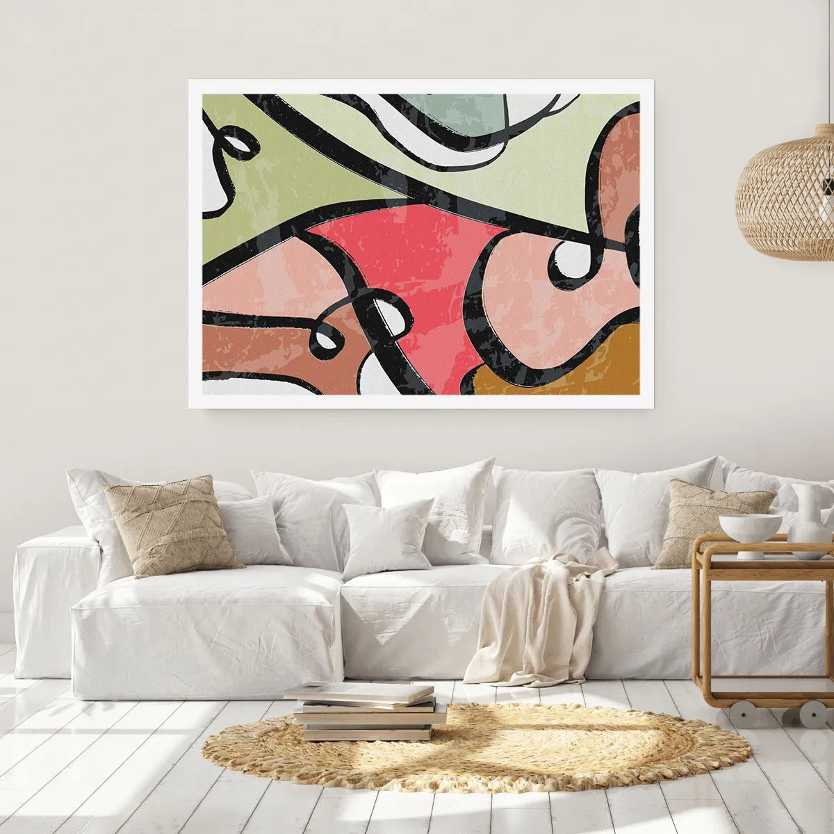 Affiche - Poster - Pirouettes parmi les couleurs - 70x50 cm