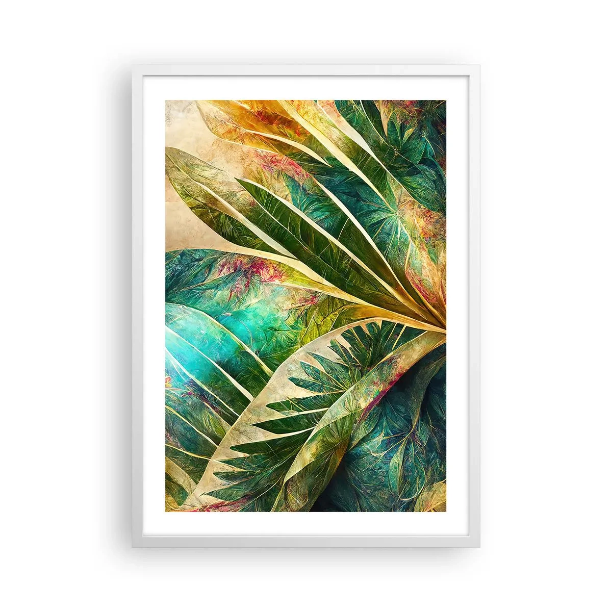 Affiche dans un cadre blanc - Poster - Les couleurs des tropiques - 50x70 cm
