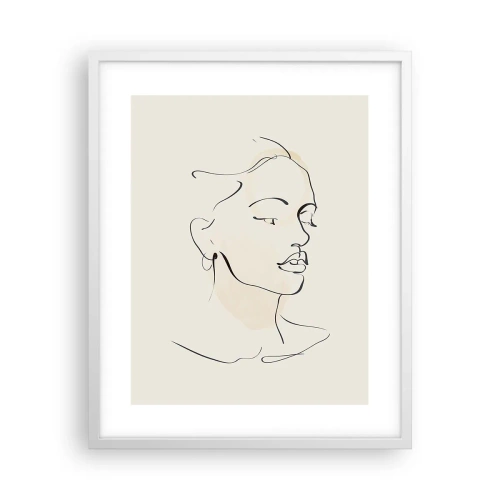 Affiche dans un cadre blanc - Poster - Une ligne certaine - 40x50 cm