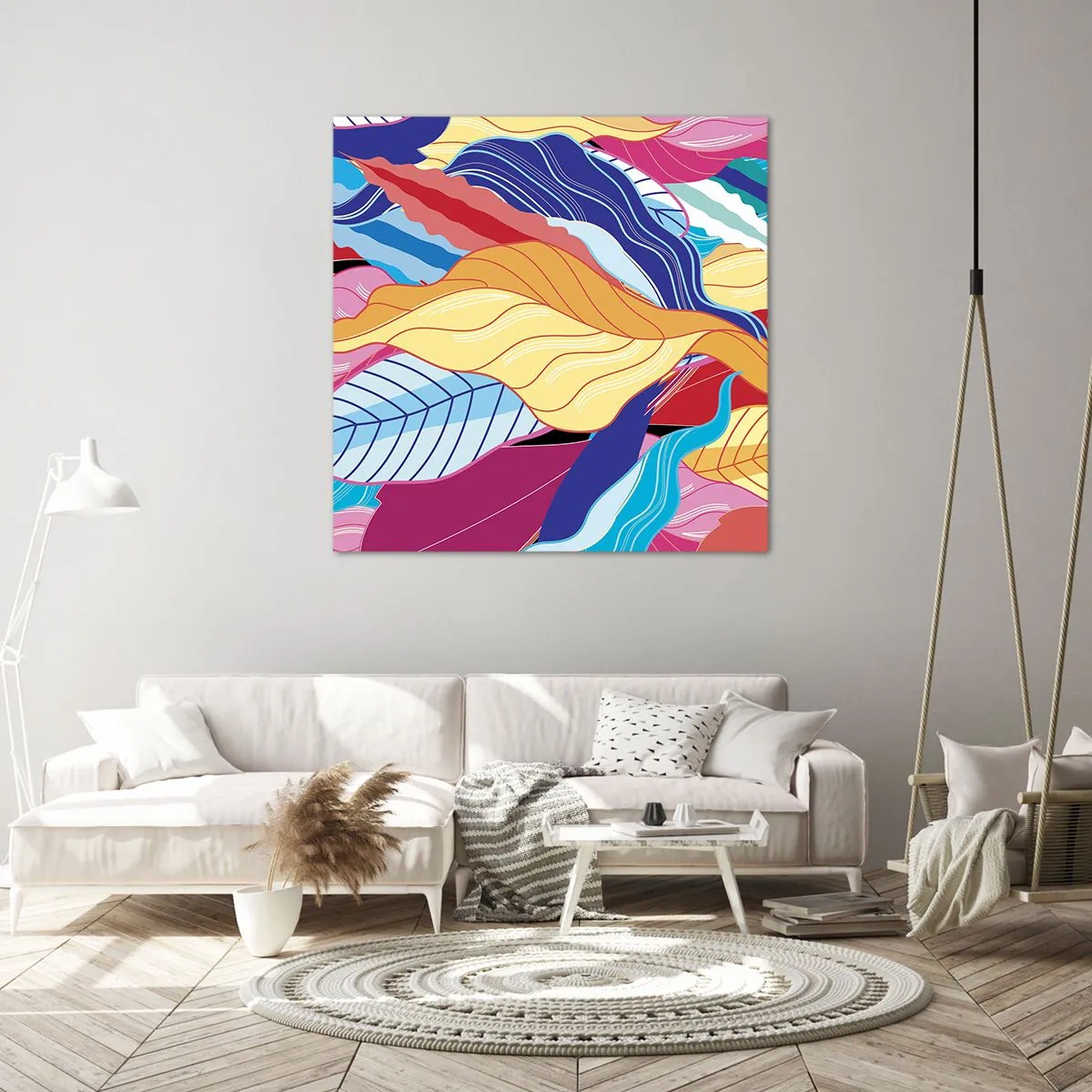 Impression sur toile - Image sur toile - Un désordre coloré - 50x50 cm