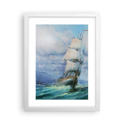 Affiche dans un cadre blanc - Poster - Vents favorables - 30x40 cm