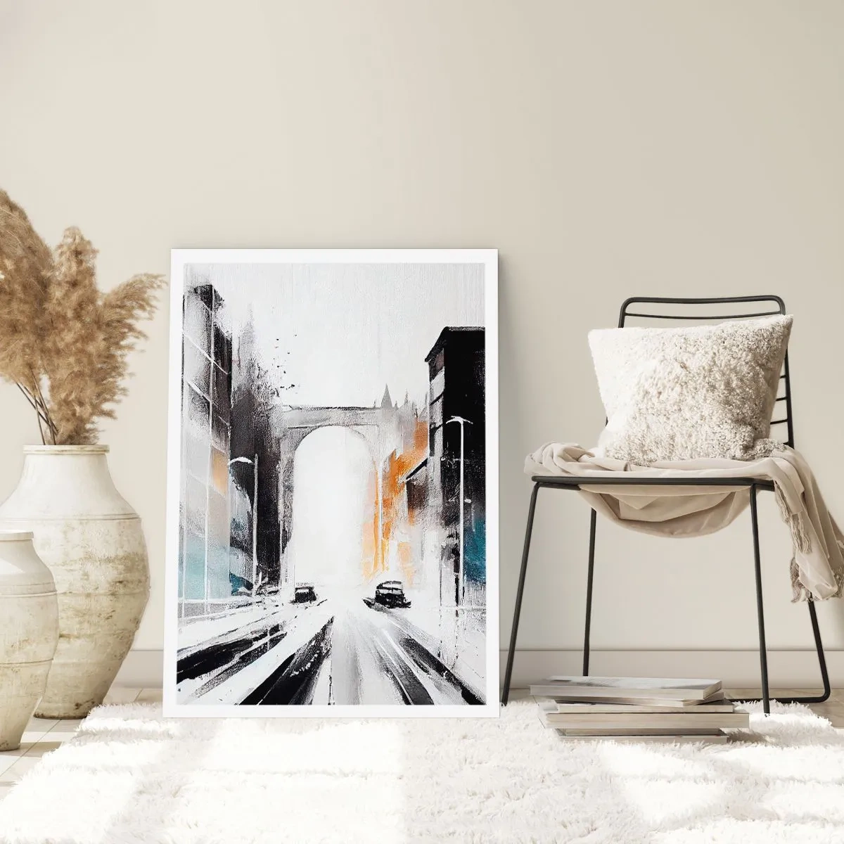 Affiche - Poster - Étude de ville : architecture et mouvement - 40x50 cm