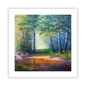 Affiche - Poster - Paysage idyllique - 40x40 cm