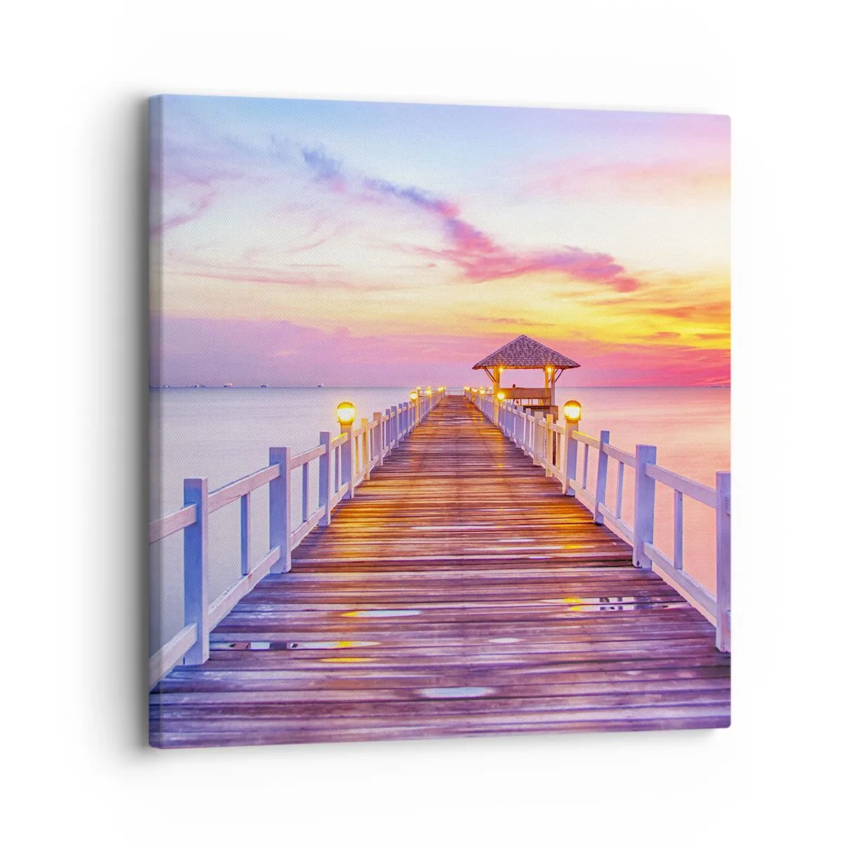 Impression sur toile - Image sur toile - Le silence lilas-doré du soir - 30x30 cm