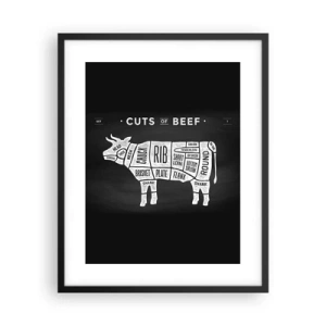 Affiche dans un cadre noir - Poster - L'art de la découpe - 40x50 cm