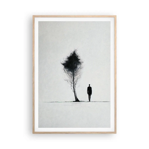 Affiche dans un chêne clair - Poster - Nous errons tous - 70x100 cm