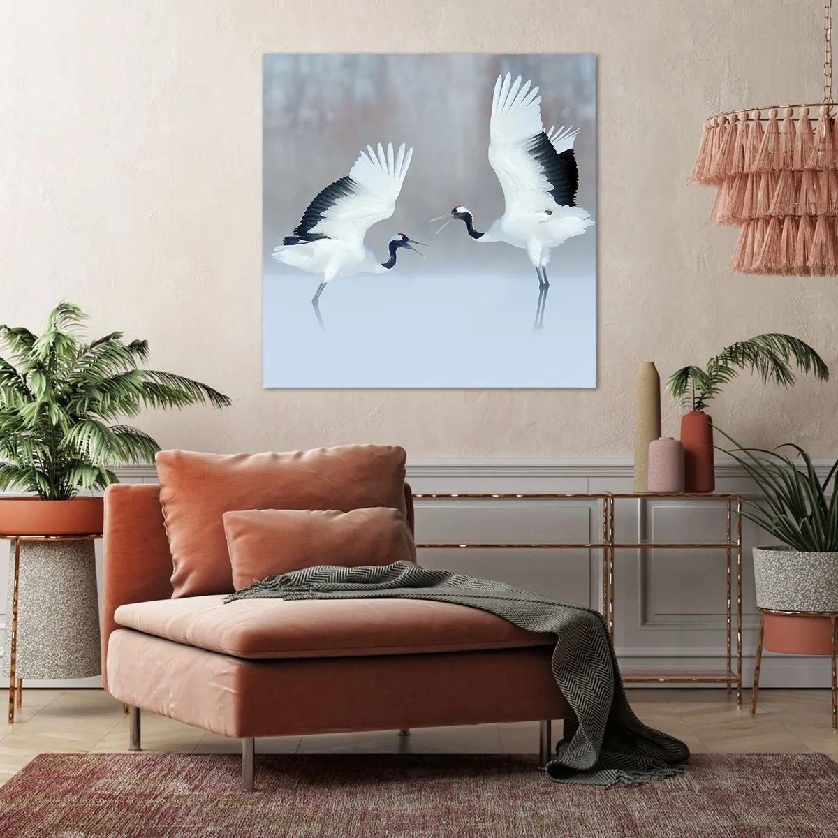 Impression sur toile - Image sur toile - Danse dans le brouillard - 40x40 cm