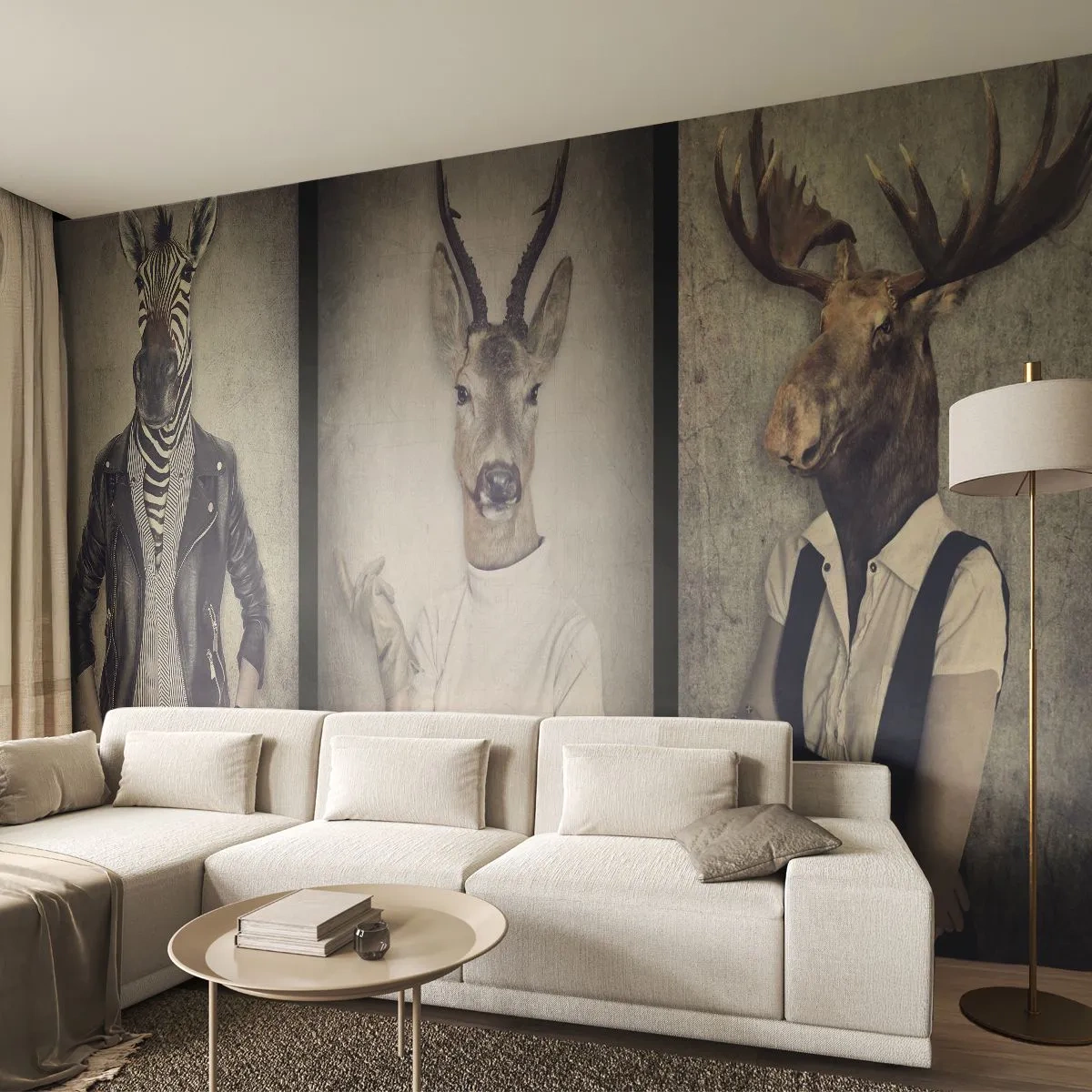 Papier Peint Photo Premium Canvas - Laissons parler les gestes - Abstraction, Fantaisie, Côtes - 350x256 cm