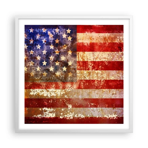 Affiche dans un cadre blanc - Poster - La gloire ne s'efface pas - 60x60 cm