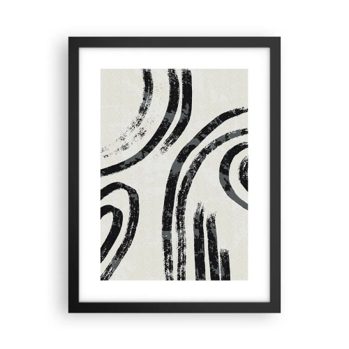 Affiche dans un cadre noir - Poster - À moitié arrêté - 30x40 cm