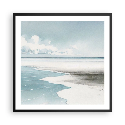 Affiche dans un cadre noir - Poster - Marée douce - 60x60 cm